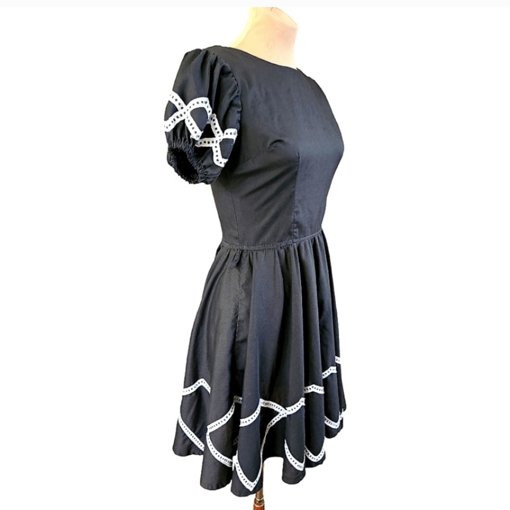 VINTAGE WESTERN FASHIONS 1950s-1960s fit & flare country dress - Picture 7 of 12